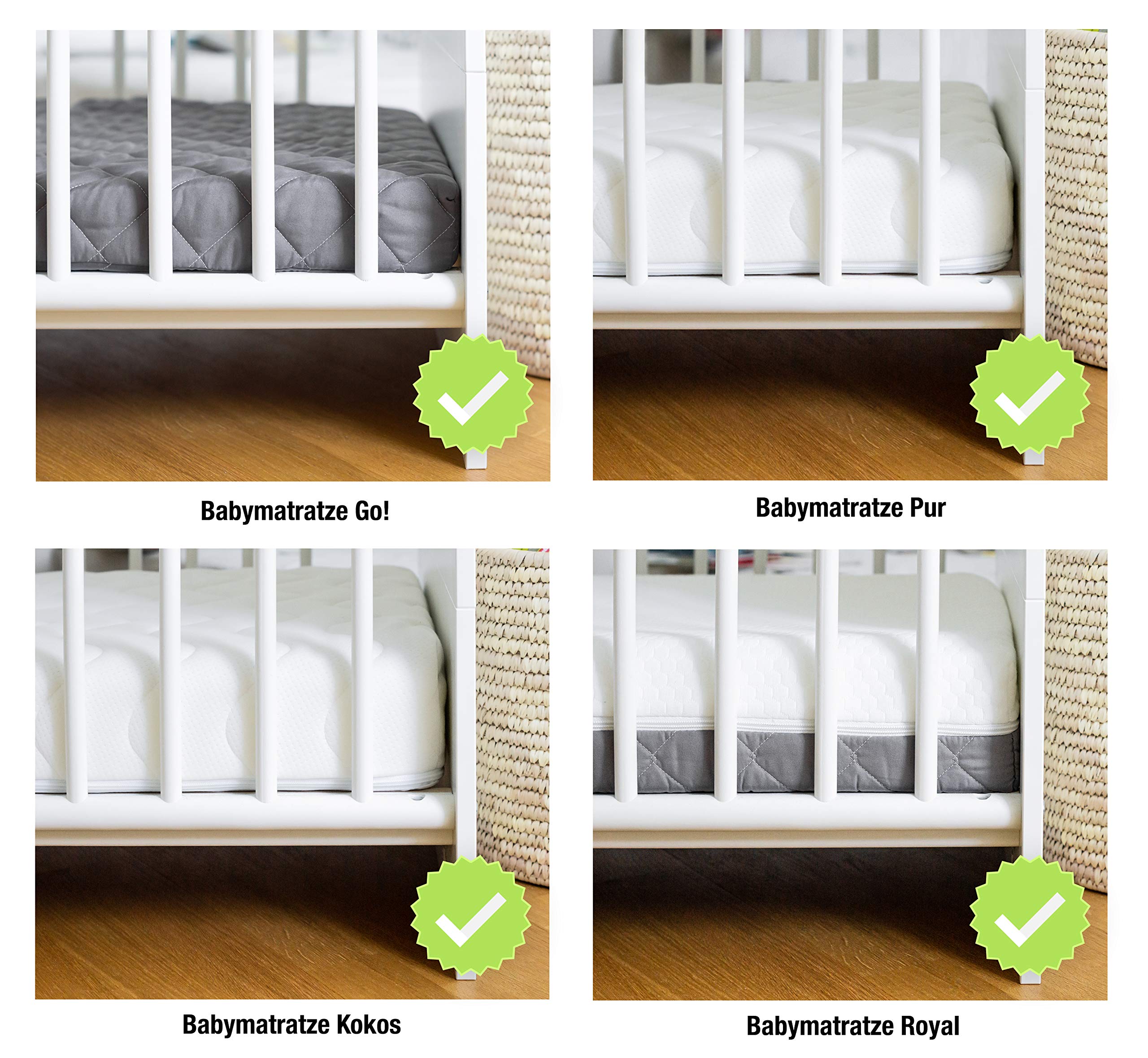 Ehrenkind® Reisematratze Go! | Reisebett Matratze 60 x 120 | Babymatratze 60x120cm | FALTBAR, aus hochwertigem Schaum mit waschbarem Hygienebezug in praktischer Tragetasche