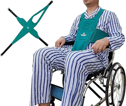 Wisexplorer Cinturón de seguridad antideslizante para silla de ruedas, chaleco médico de sujeción para silla de ruedas, sistema de cinturón para