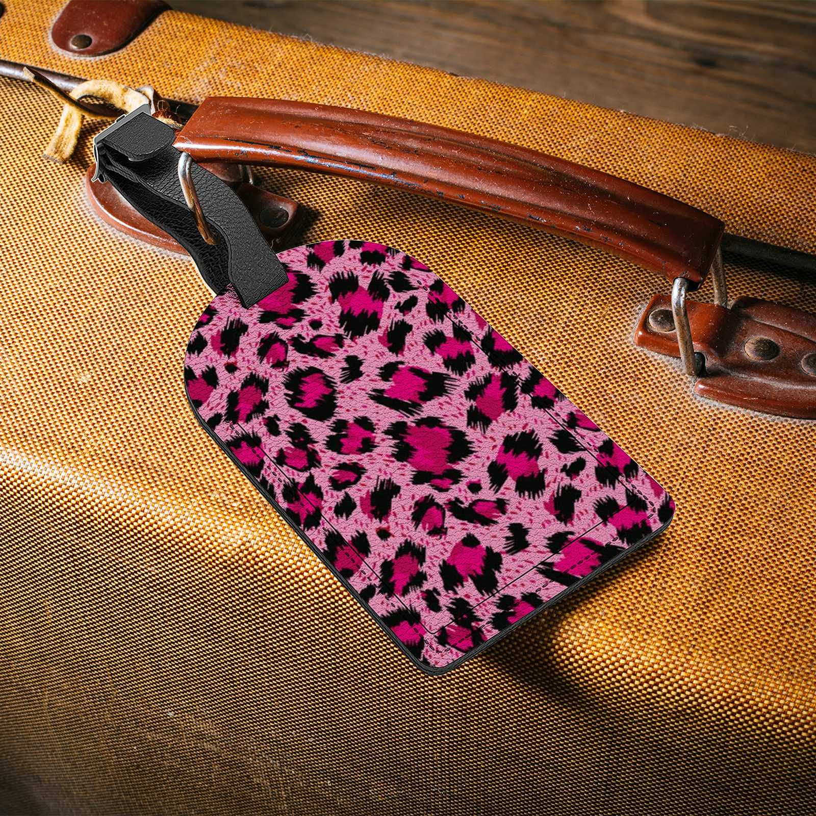 Etichette Bagagli In Pelle Oro Rosa - Set Da 2, Scintillanti