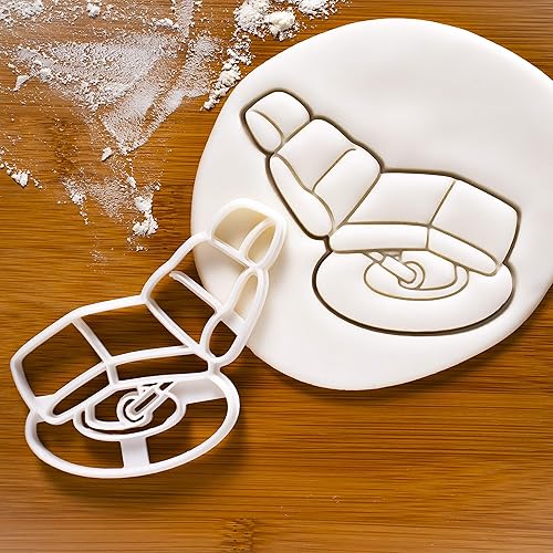 Miniatura 3 de Juego de 3 cortadores de galletas con temática de dentista (diseños: silla de dentista, herramientas de examen y dientes brillantes), 3 piezas -