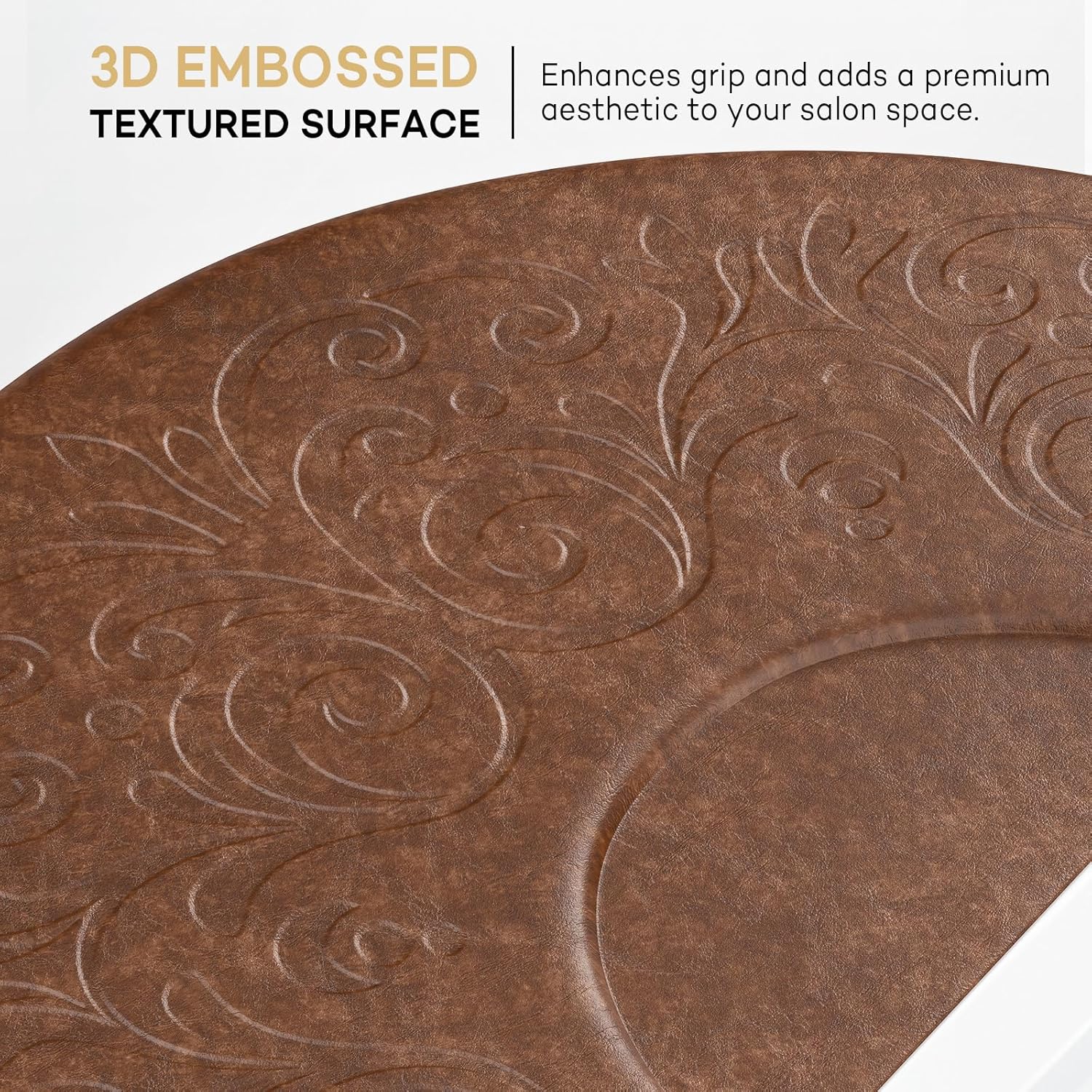 OmySalon 5/8'' Thick Salon Anti Fatigue Mat for Hairstylist Standing, 3'x5' Barber Floor Matt Under Styling Chair, Salon Chair Mat, Anti-Slip Easy Cleaning