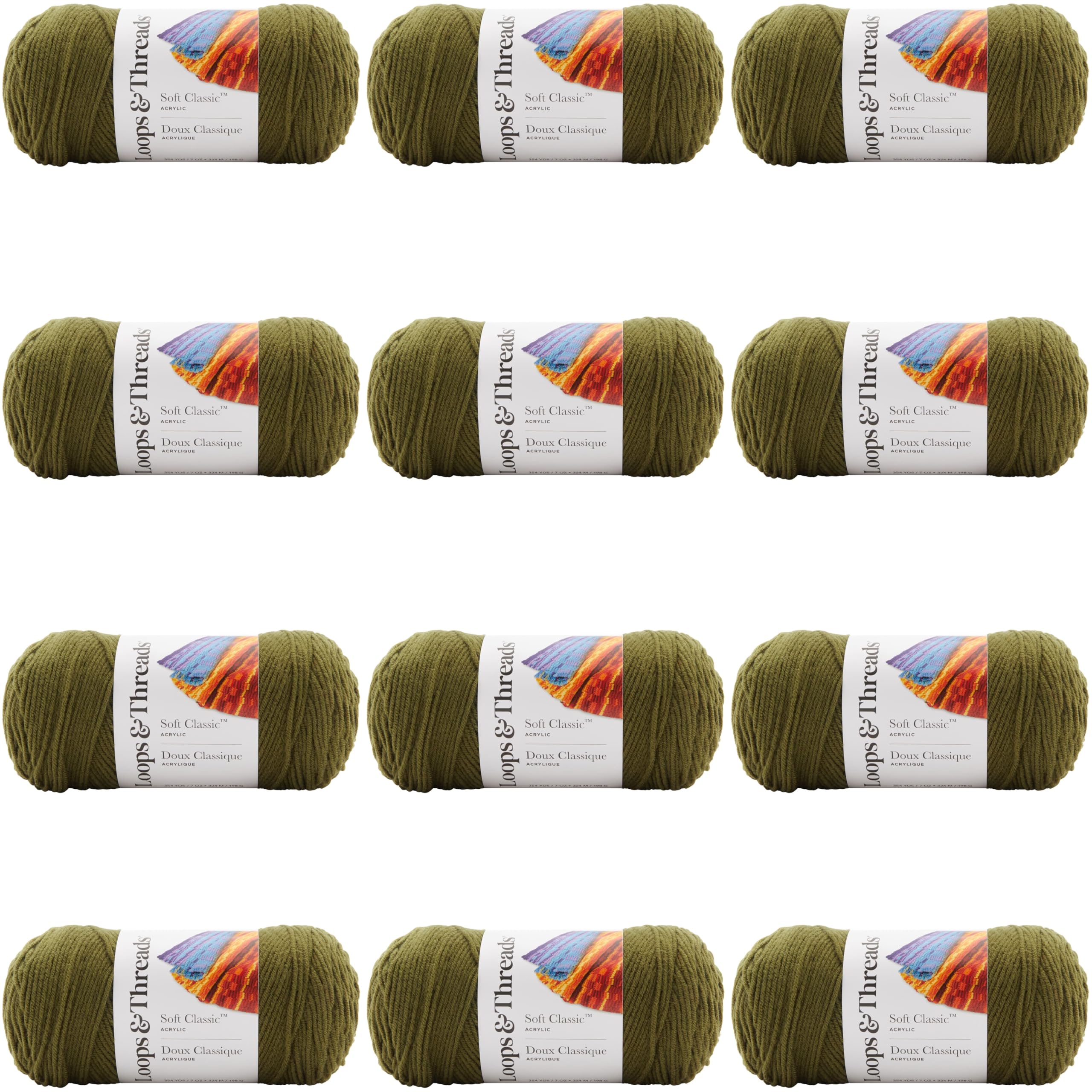 Amazon.com: MICHAELS Bulk 12 Pack: Soft Classic™ Solid Yarn by
