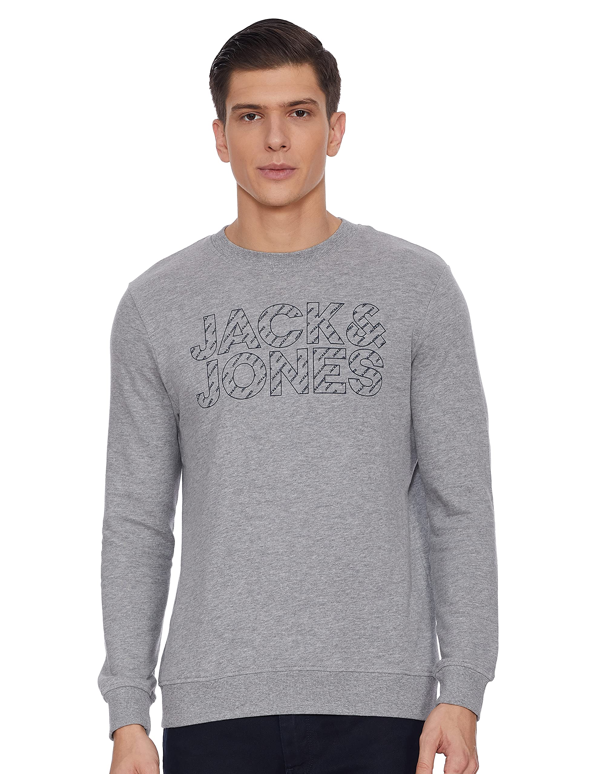 Jack & JonesMen's Cotton Blend Round Neck Sweatshirt