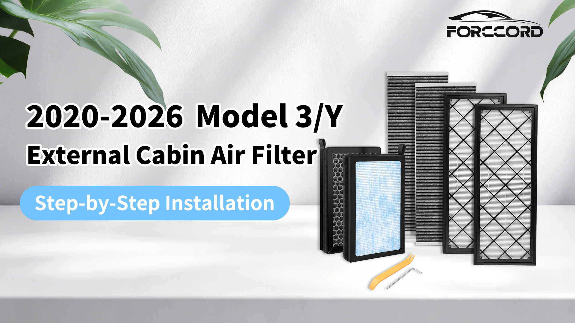 Image of 6-Pack Cabin Air Filters for Tesla Model Y 2020-2026 | for Model Y Refresh Juniper 2025-2026, Replace #165837500A 165837600A, Cabin Intake Filter Replacement Car Accessories