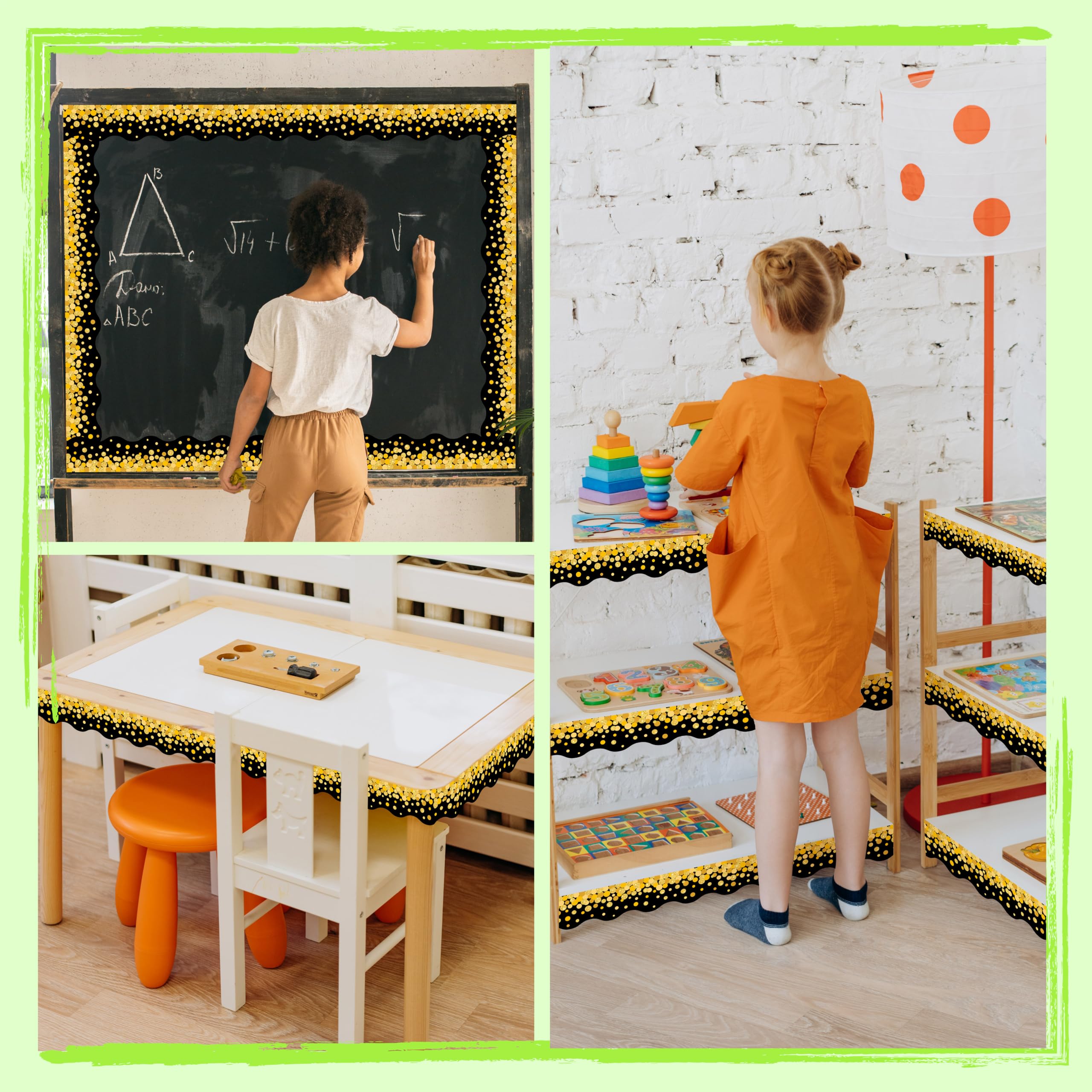 60-Foot Bulletin Board Border Trim – Colorful Dots Design, 3 Inches Wide, Self-Adhesive – For Classrooms, Schools, Offices & DIY Decor