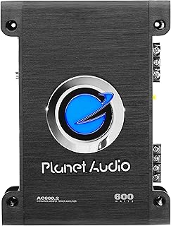 Planet Audio AC600.2 Anarchy 600 Watt, 2 Channel, 2/4 Ohm Stable Class A/B, Full Range, Bridgeable, MOSFET Car Amplifier