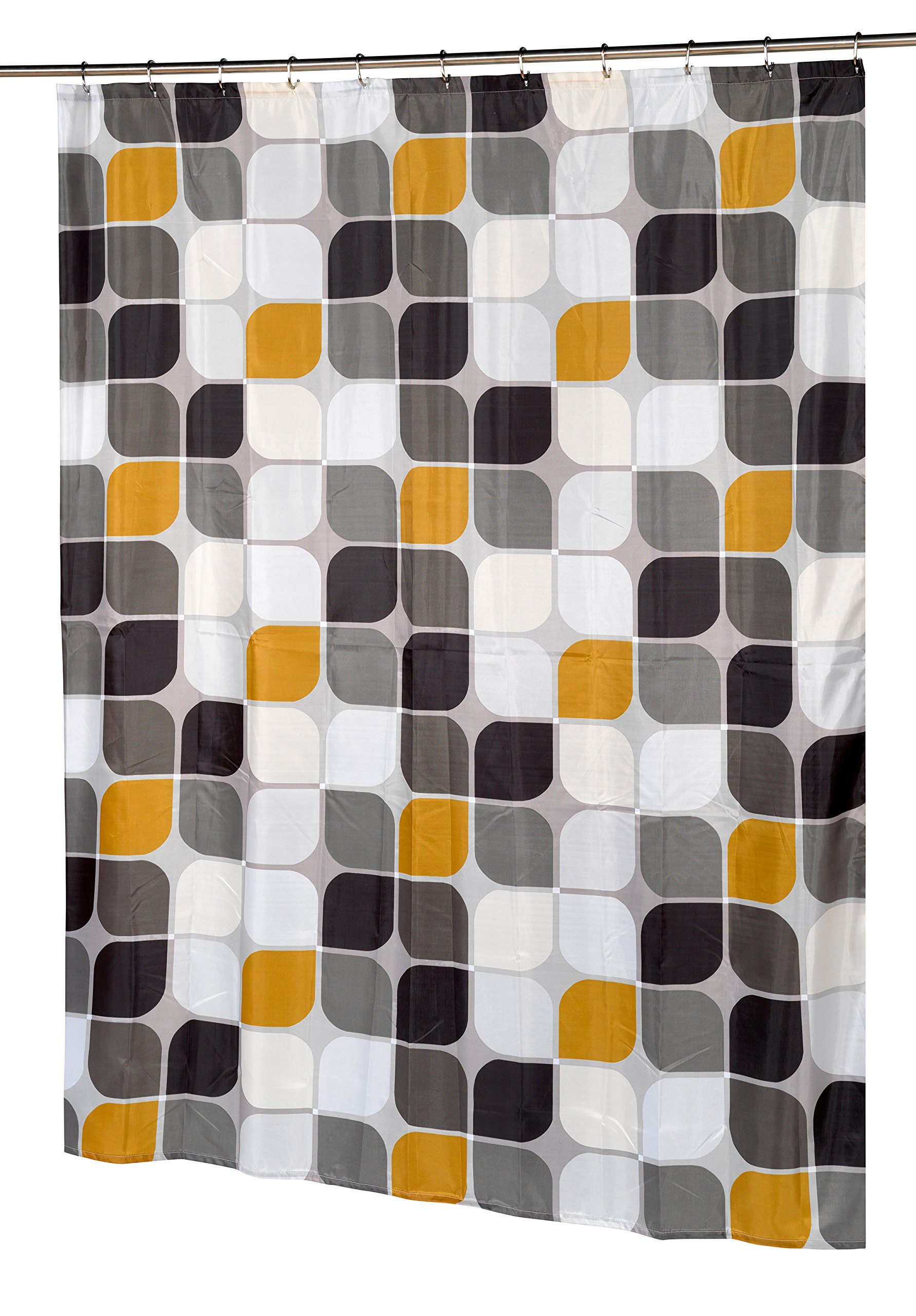 Carnation Home FashionsSC-FAB/ST/MT Metro Stall Size Fabric Shower Curtain, Multi
