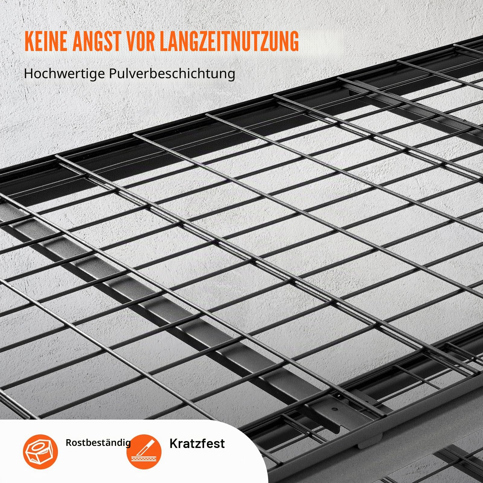 VEVOR Lagerregal 5-stufig verstellbar 907,2 kg Kapazität Garagenregale, Metall-Organizer Drahtregal schwarz 152,4 x 61 x 198,1 cm für Küche, Speisekammer Keller Badezimmer Wäscheschrank