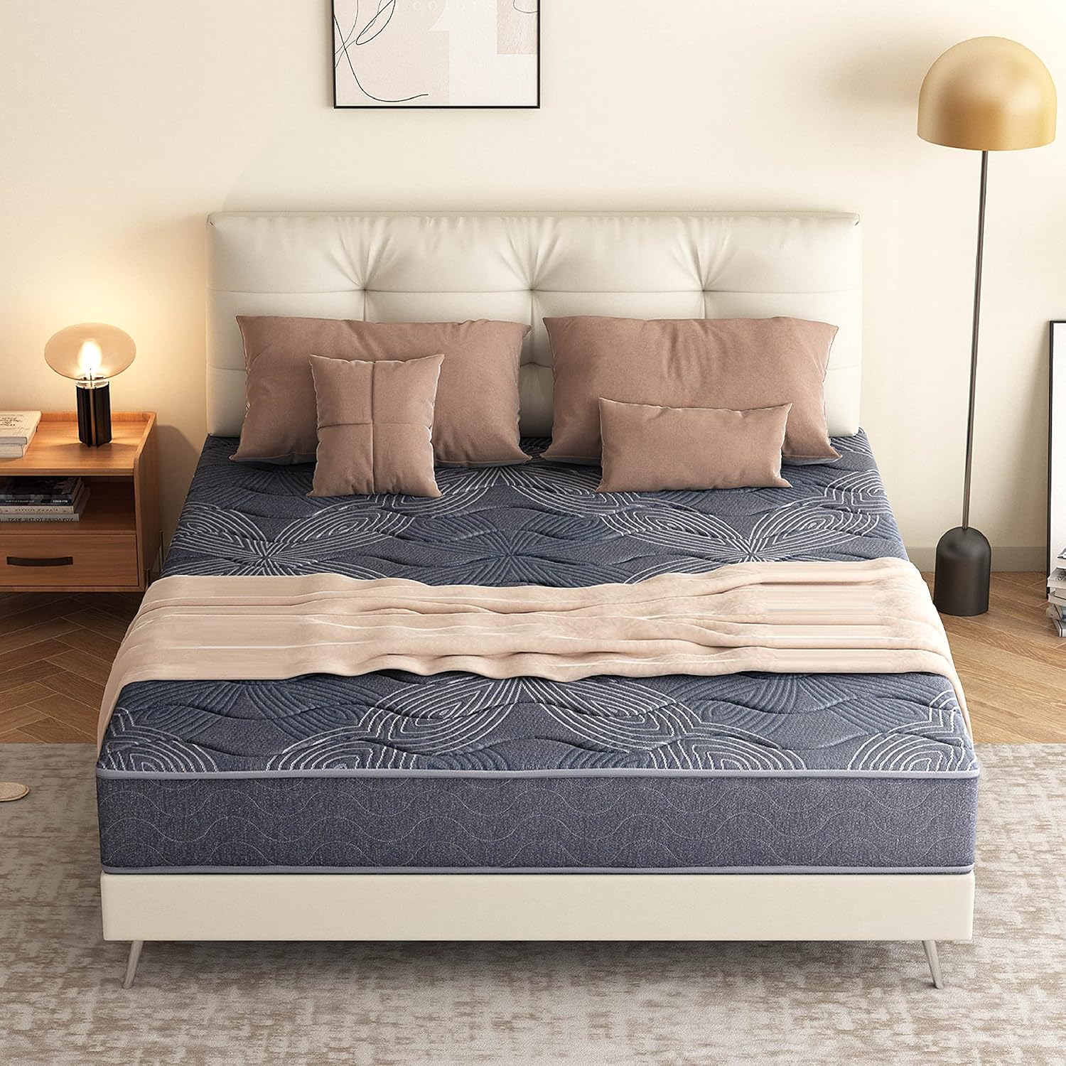 EGO Hybrid 9 Inch Full Mattress, Cooling Gel Infused Memory