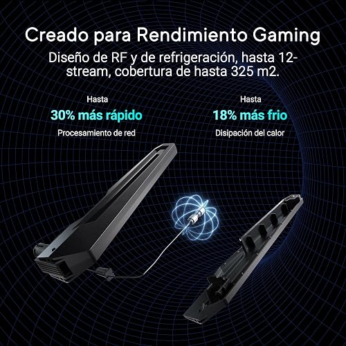 ASUS ROG Rapture GT-BE19000 Tri-band WiFi 7 Gaming Router (320MHz Channels & 4k-QAM, MLO, 2x 10G ports, AI WAN detection, Triple-level Game Acceleration, AiMesh, free network security, VPN features) - 5