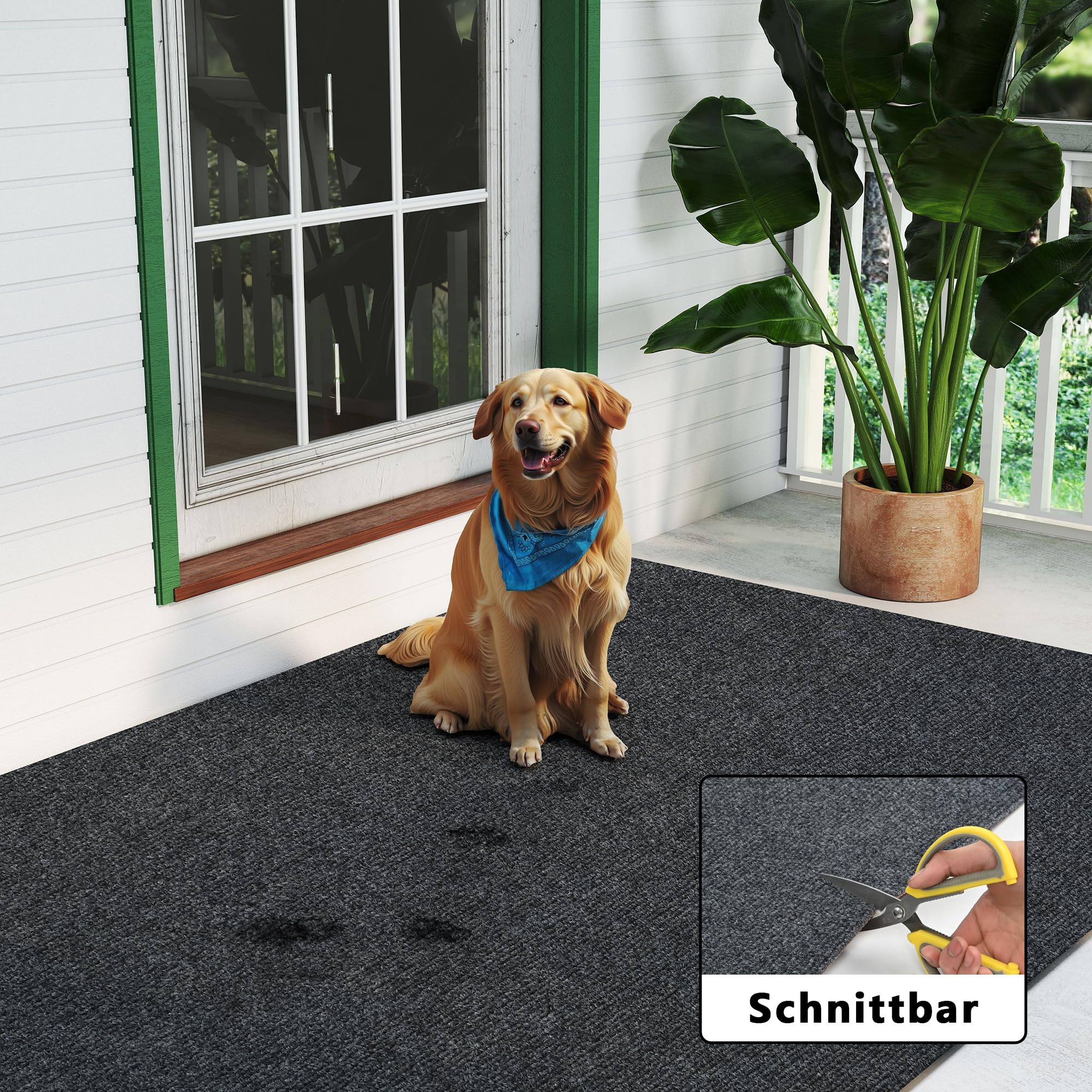 bimiti Teppich Läufer Flur rutschfest 300x90cm Schmutzfangmatte | Teppichläufer Küchenteppich Waschbar Korridor Teppich Meterware Fußmatte für Wohnzimmer Schlafzimmer Küche Büro Flur, Grau