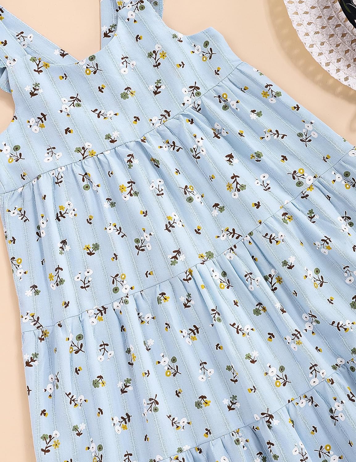 Hipea Toddler Baby Girls' Dresses Outfits Sleeveless Backless Colour Block Dress Kids Casual Beach Dresses - Image 3