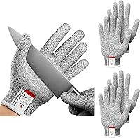 Vista 8 de NoCry Guantes resistentes a cortes de grado alimenticio con puntos de agarre para un excelente agarre, transpirables y ligeros, ambidiestros