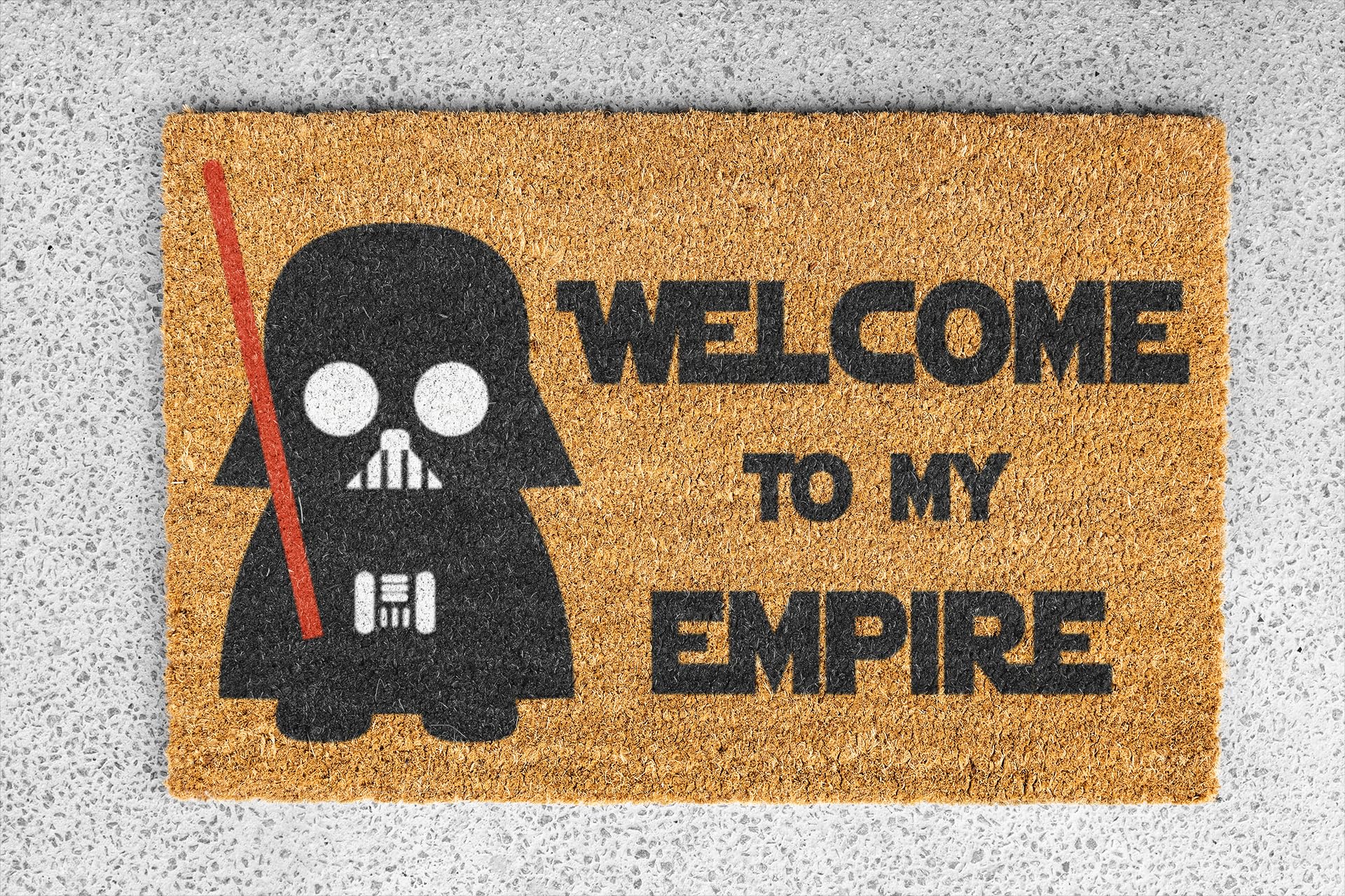 KOKO DOORMATS Zerbino Ingresso casa - Tappeto divertenti in fibra di cocco e base antiscivolo da PVC, da esterno e interno con misure 40x60cm (Welcome to my Empire)