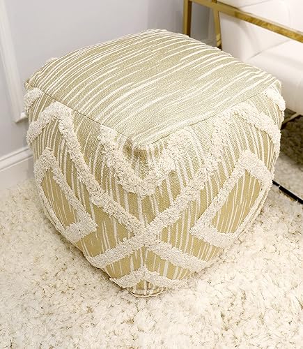 Miniatura 4 de Pasargad Home Grandcanyon - Puf de algodón (marfil)