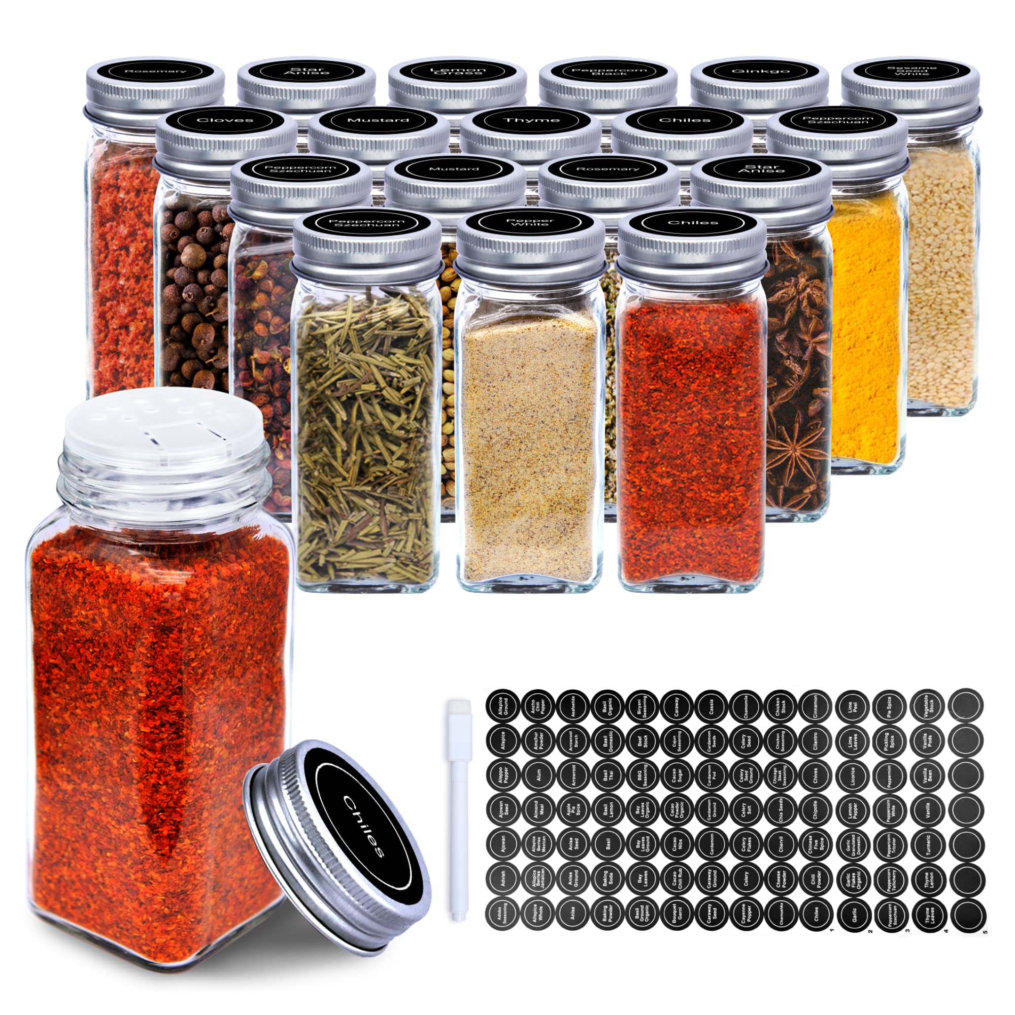 Festzon 36 Pack Oz Empty Spice Jars With 700 Desertcart INDIA