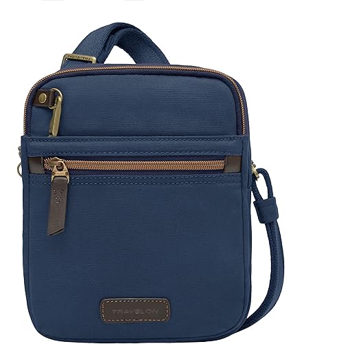 Travelon: Anti-Theft Courier Small N/s Slim Travel Bag - Navy