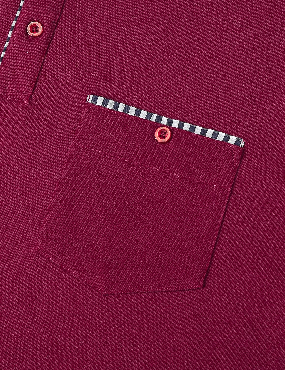 GHYUGR Men's Polo Shirts Short Sleeve Slim Fit Polo Casual Plaid Splice T-Shirts - Image 4