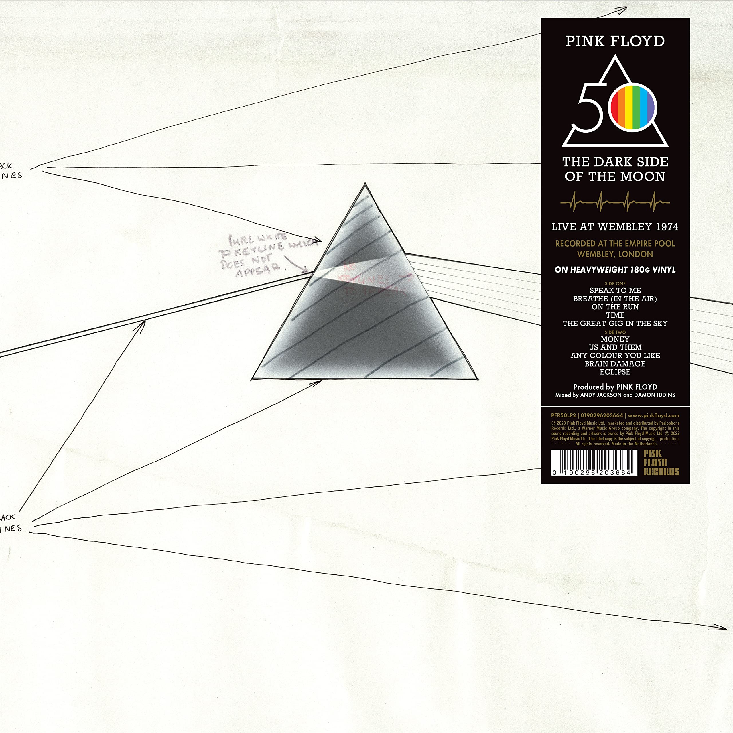 Pink Floyd The Dark Side Of The Moon Live at Wembley 1974 2023 Master LP Vinyl