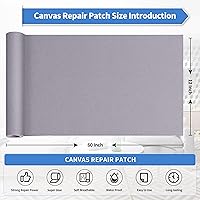 Vista 413 de KING MOUNTAIN Parche de reparación de lona de 9 x 11 pulgadas, 2 piezas, parche de tela impermeable autoadhesivo para sofás, tiendas de campaña