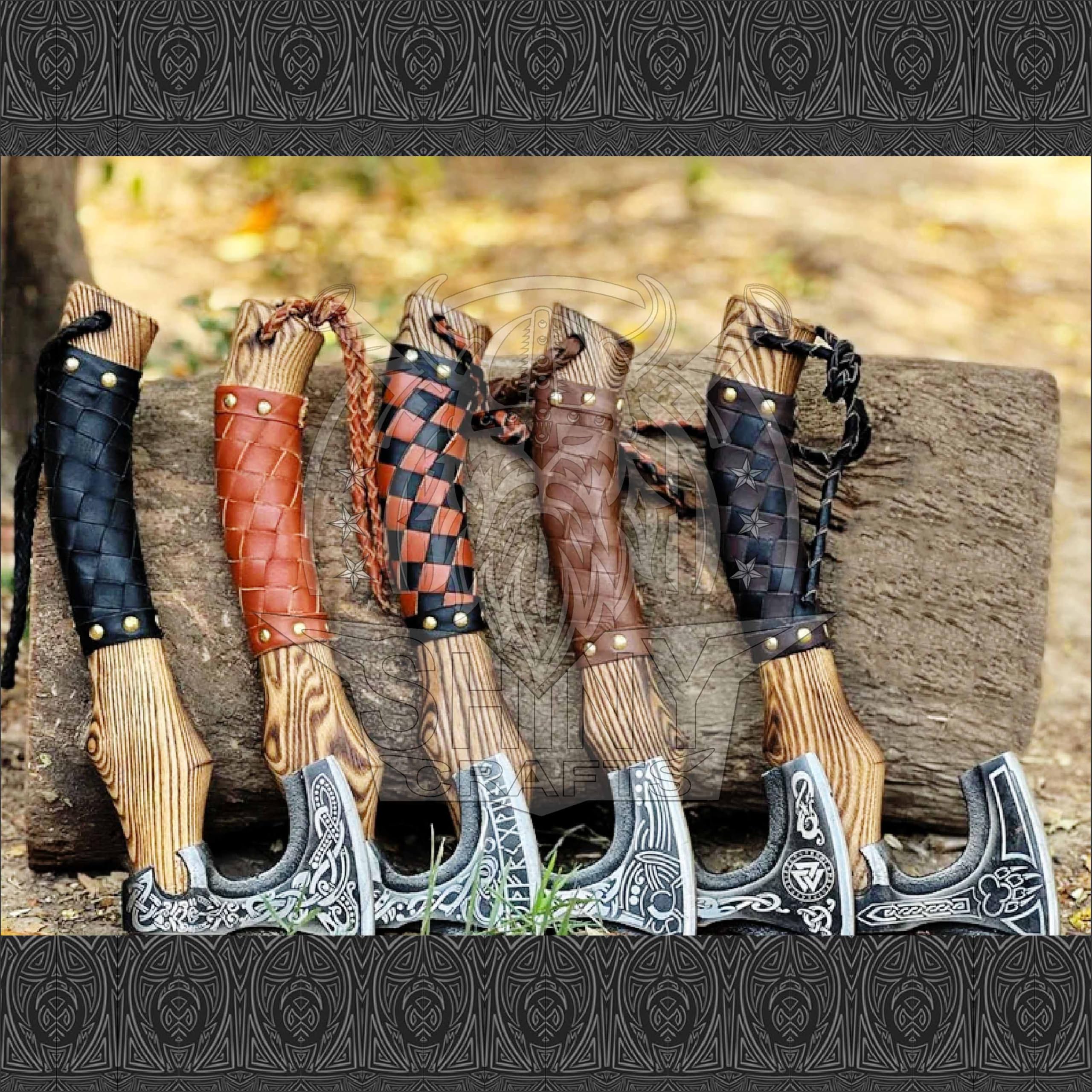 Amazon.com : SHINY CRAFTS-Set of 5 Norse Viking Axes Handmade