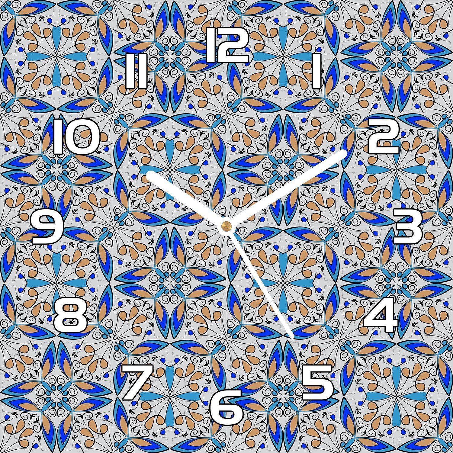 Horloge murale impression verre de sécurité Maroko Ornamentgolden