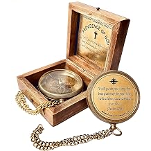 Divine Path Engraved Compass - I Will Guide You - Psalm 328" Quote | Inspirational Gifts for Men Women, Uplifting Spiritual Heavenly Faith Gift Boys Girls