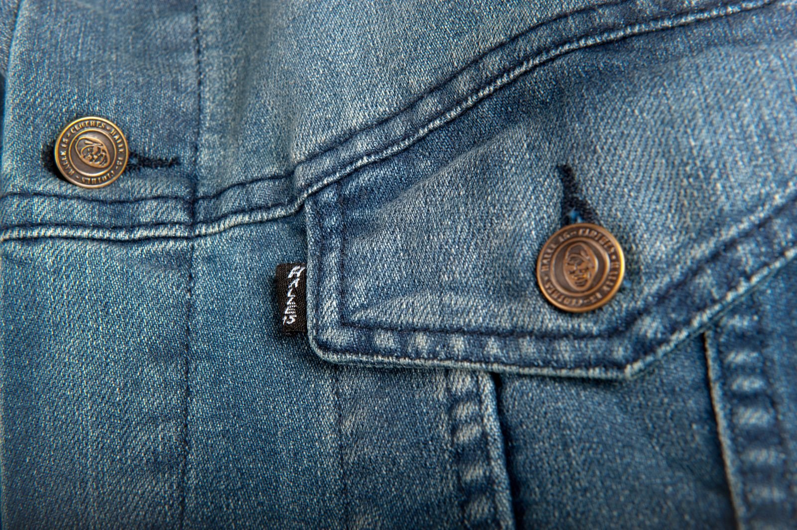 H15 Herren Denim Kutte Midblue Jeanskutte Bikerkutte Metalkutte bis 5XL - H15 Merch !