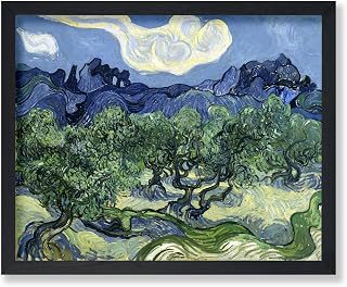 Vintage Van Gogh Poster - Retro The Olive Trees Print - Impressionism Art - Classic Gift for Men, Women - Abstract Wall Decor for Office, Bedroom, Living Room - 8x10 UNFRAMED Wall Art