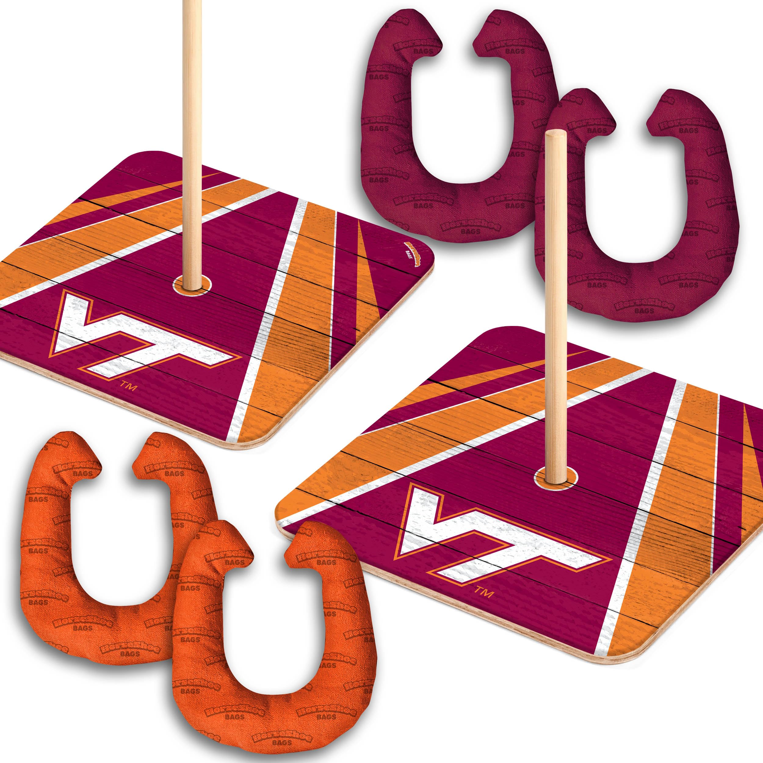 YouTheFan NCAA Virginia Tech Hokies Horseshoe Bags