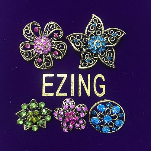 Miniatura 5 de Ezing Lote 36pc Broches de flores de cristal Pines al por mayor para ramo de boda DIY