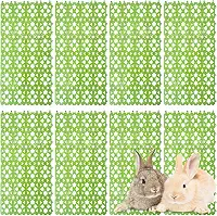 kathson 8 peças tapete de gaiola de plástico para pés de coelho tapetes de água com vazamento de coelho para animais de estimação, gatos, cães, hamster, rato, chinchila, porquinho-da-índia e outros