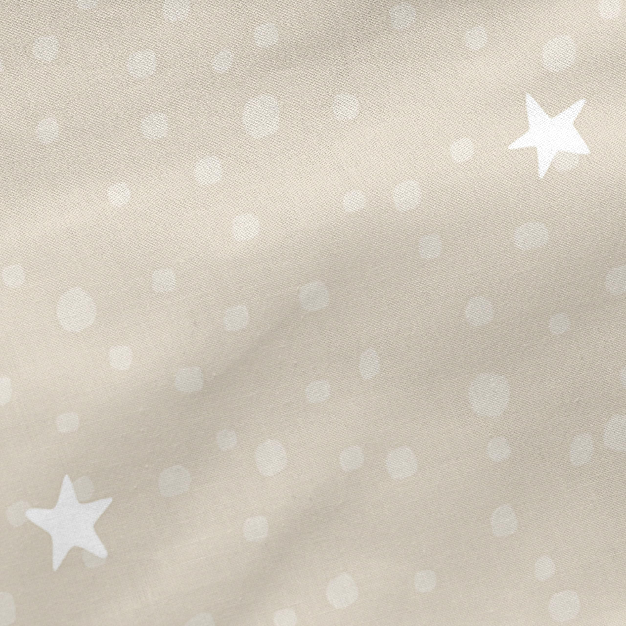 Little Star Beige Saco nórdico Beige, 90x200 cm (Cama 90) Sin Relleno, 100% Algodón, Calidad de 150 Hilos