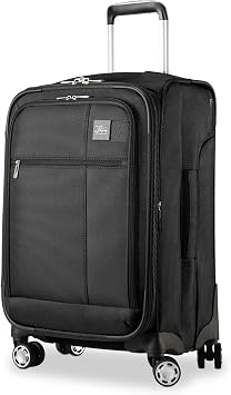 Skyway Sigma 7.0 Softside Expandable Spinner Suitcase with Wheels Black, Carry-on 20-Inch