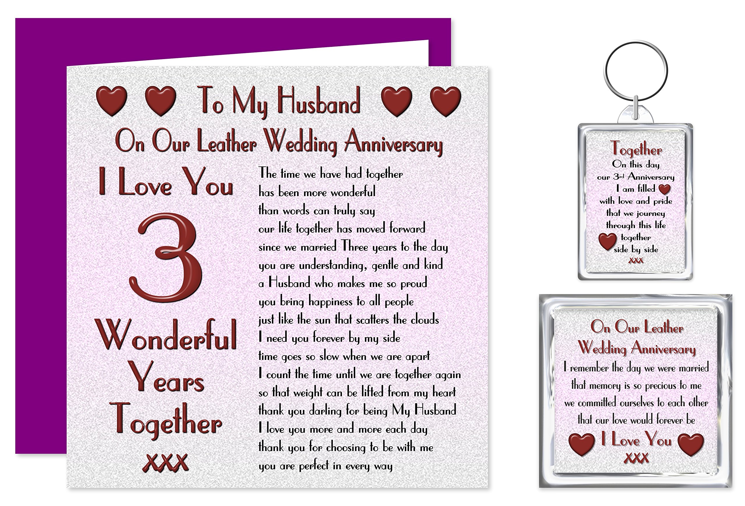 3rd wedding anniversary cards for husband