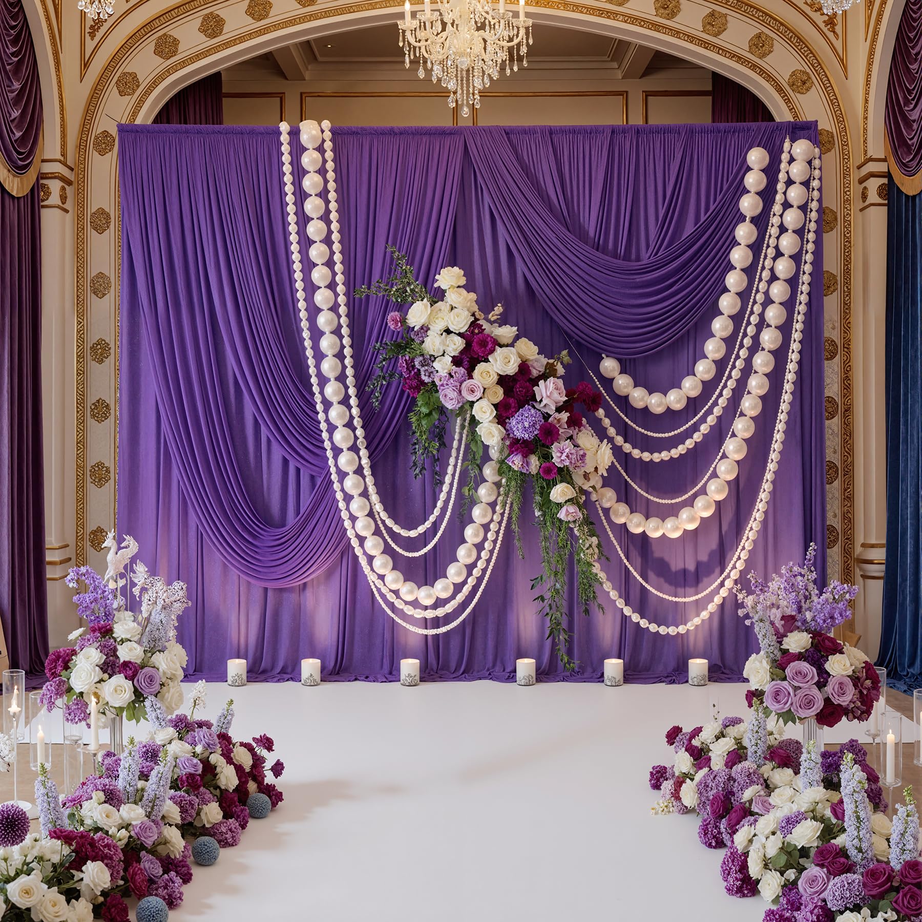 10ft x 10ft Wrinkle Free Black Backdrop Curtains for Parties, 2 Panels 5ftx10ft Polyester Photo Backdrop Drapes for Wedding Birthday Graduation Photography Background — view 34