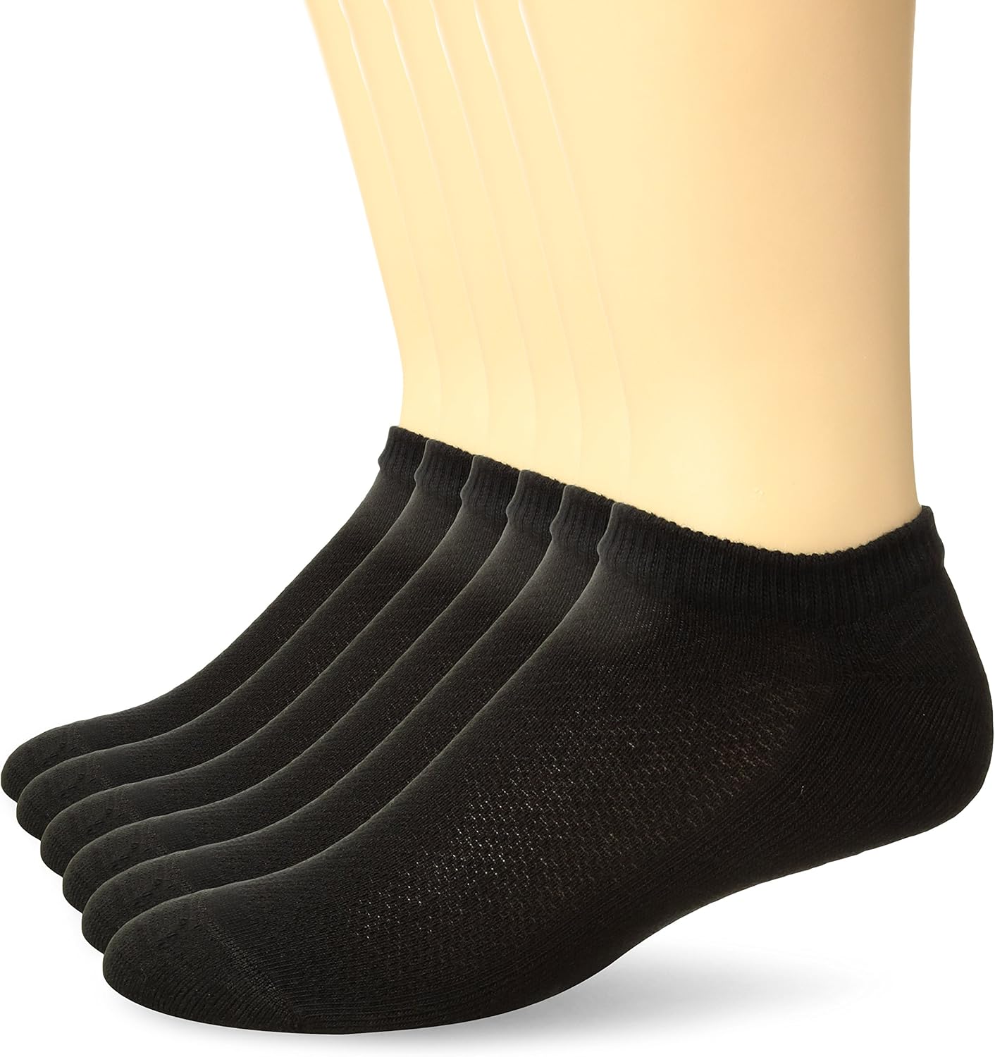 Hanes Men's Ultimate XTemp No Show Socks 6Pack (Free Bonus Pair