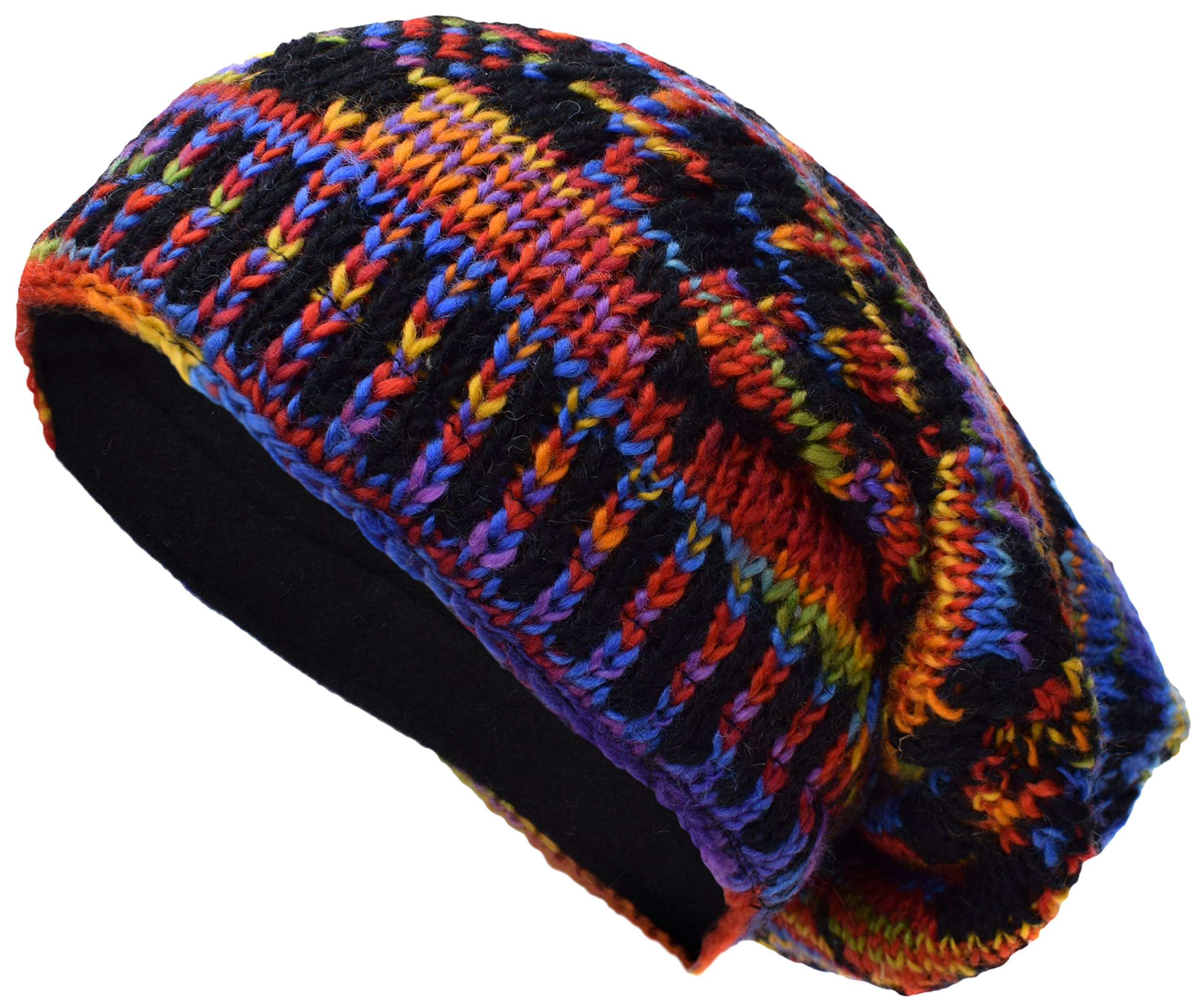 Gheri Woolen Fleece Lined Skullies Oversized Beanie Hats K
