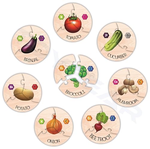 Image of Best Food Wooden Lock Board with 3 Functional Locks, Best for Mothers Knowledge, Which Food Give Your Kids, Montessori Educational Puzzle Toy for Kids -Great for Sensory & Practical Life Play