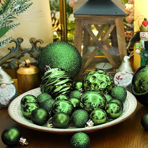 Miniatura 92 de XmasExp Juego de 24 mini esferas de Navidad inastillables para bolas de árbol de Navidad de 1.181 in/1.18 pulgadas (oro rosa)