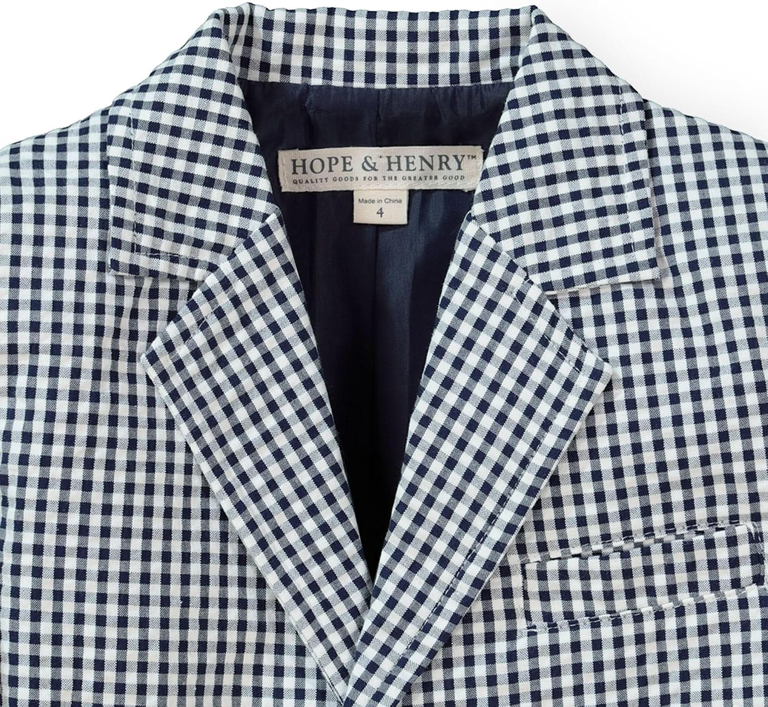 Hope & Henry Boys' & Kids' Seersucker Suit Jacket, Lightweight Organic Cotton Blazer for Easter, Weddings, Spring & Summer