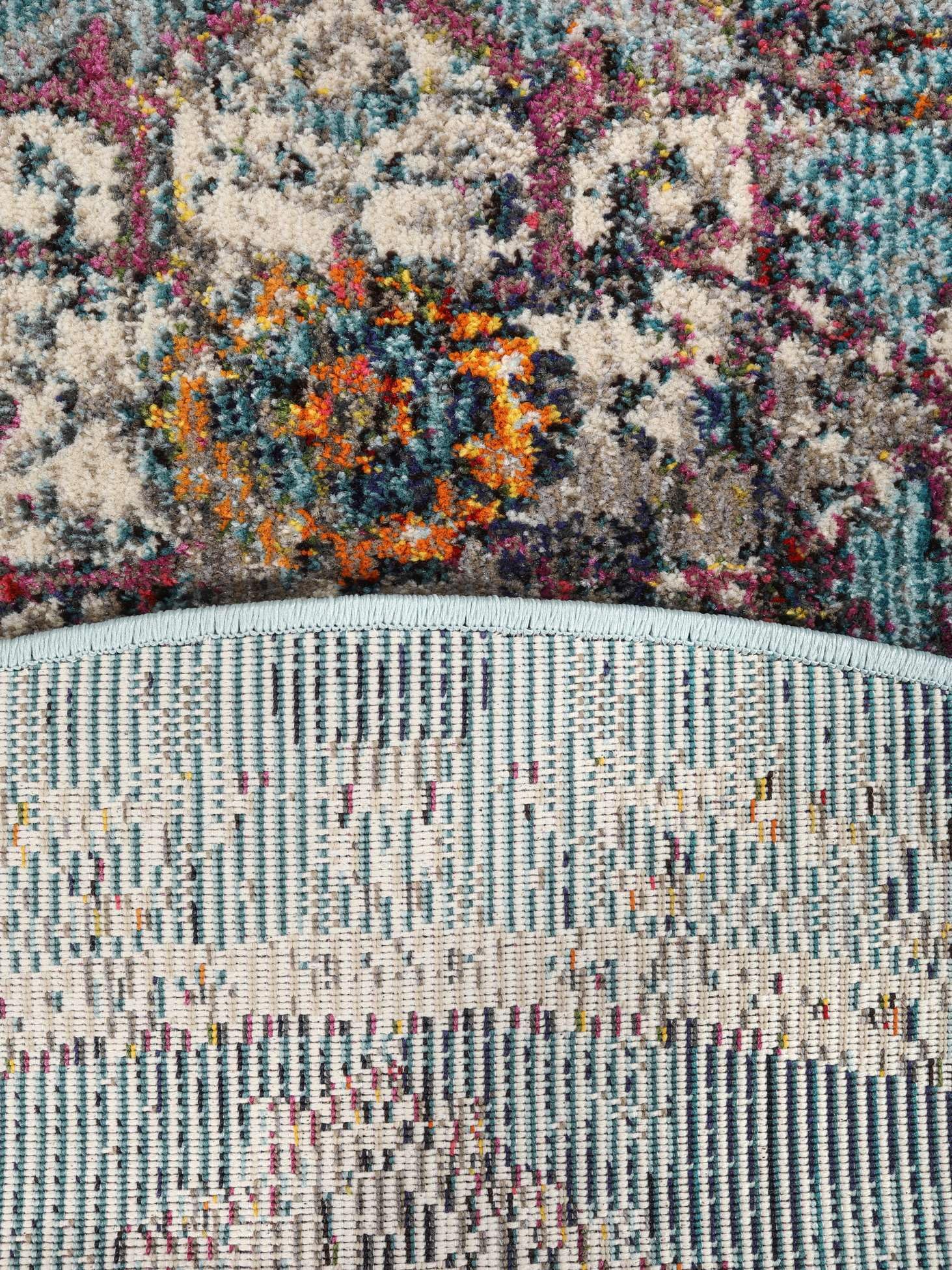RugVista Balmoral Dywan, Ø 150 cm, Ciemny Teal | Nowoczesne, Okrągły, Wysoki, Czyścić wyłącznie chemicznie, Oeko-Tex 100, Pokój dzienny, Jadalnia, Sypialnia, Kuchnia