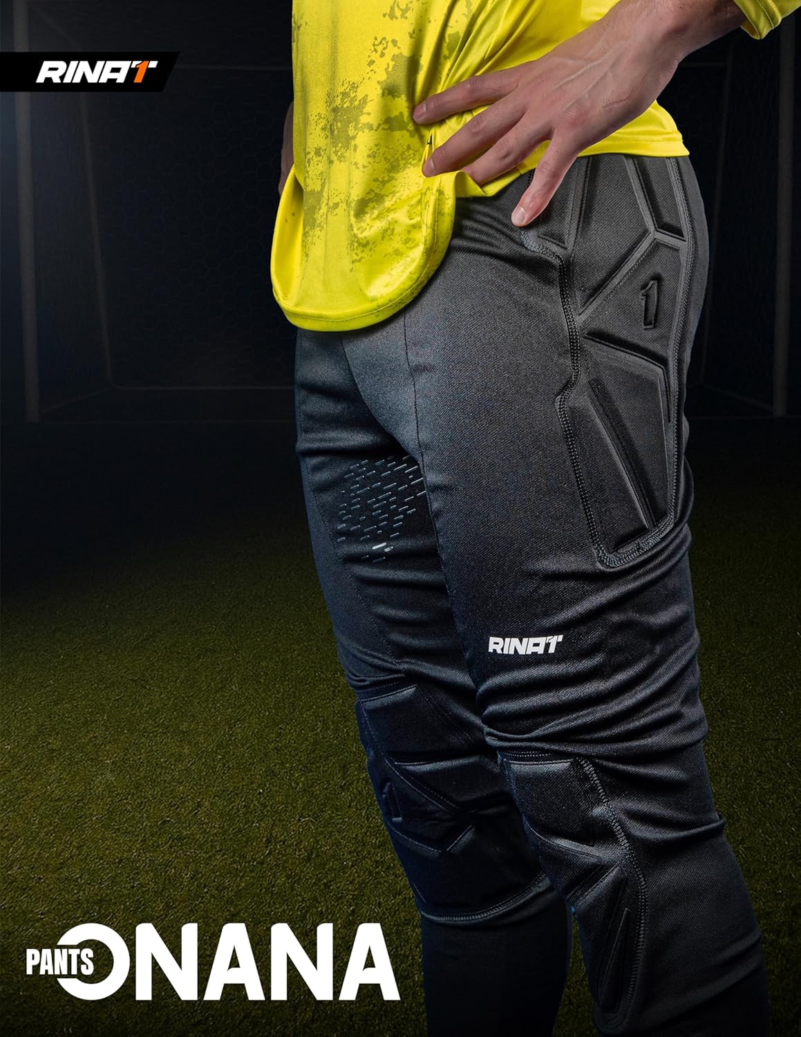 Rinat Onana Goalkeeper Padded Pants, Adult & Youth Soccer Goalie Leggings with Hip, Knee Padding & Anti Slip Gel