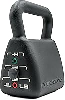 PowerBlock Adjustable Kettlebell 18-35 lbs: Compact Ergonomic Space-Saver for Home Gym Workouts