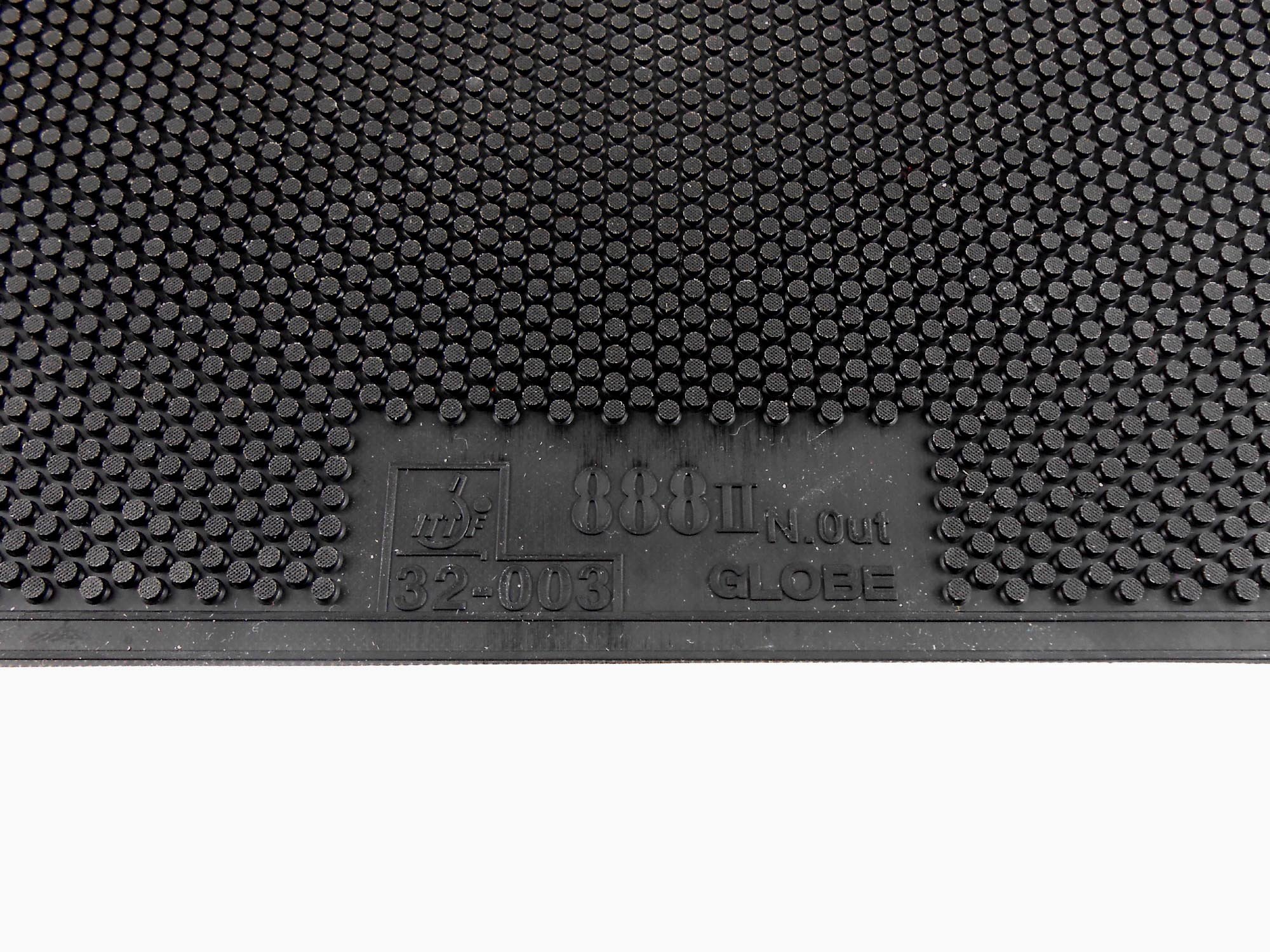 Globe 888 II (888-II) Half-Long Pips-Out Table Tennis pingpong Rubber (Black, 1.2mm)