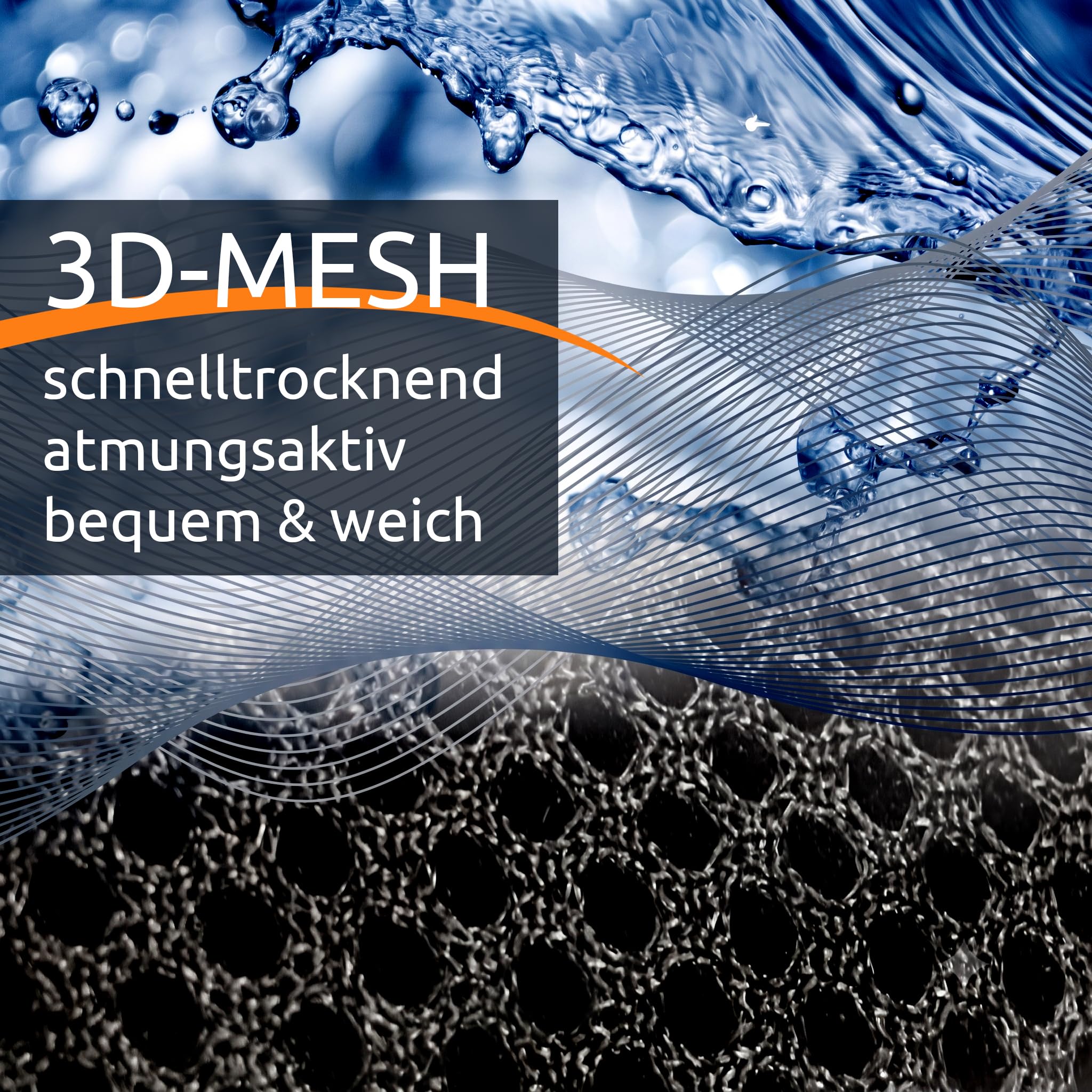 your GEAR Sovana 3D – Gartenstuhl klappbar XXL Hochlehner – Campingstuhl extra breit – 180 kg belastbar – 3D Mesh Bezug Quick Dry Polsterung – 6-Fach verstellbar – ergonomisch & wetterbeständig