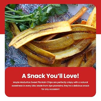 Mayte Maduritos || Sweet Plantain Chips || 3 oz / 85 g || (Pack 02) Always Crunchy