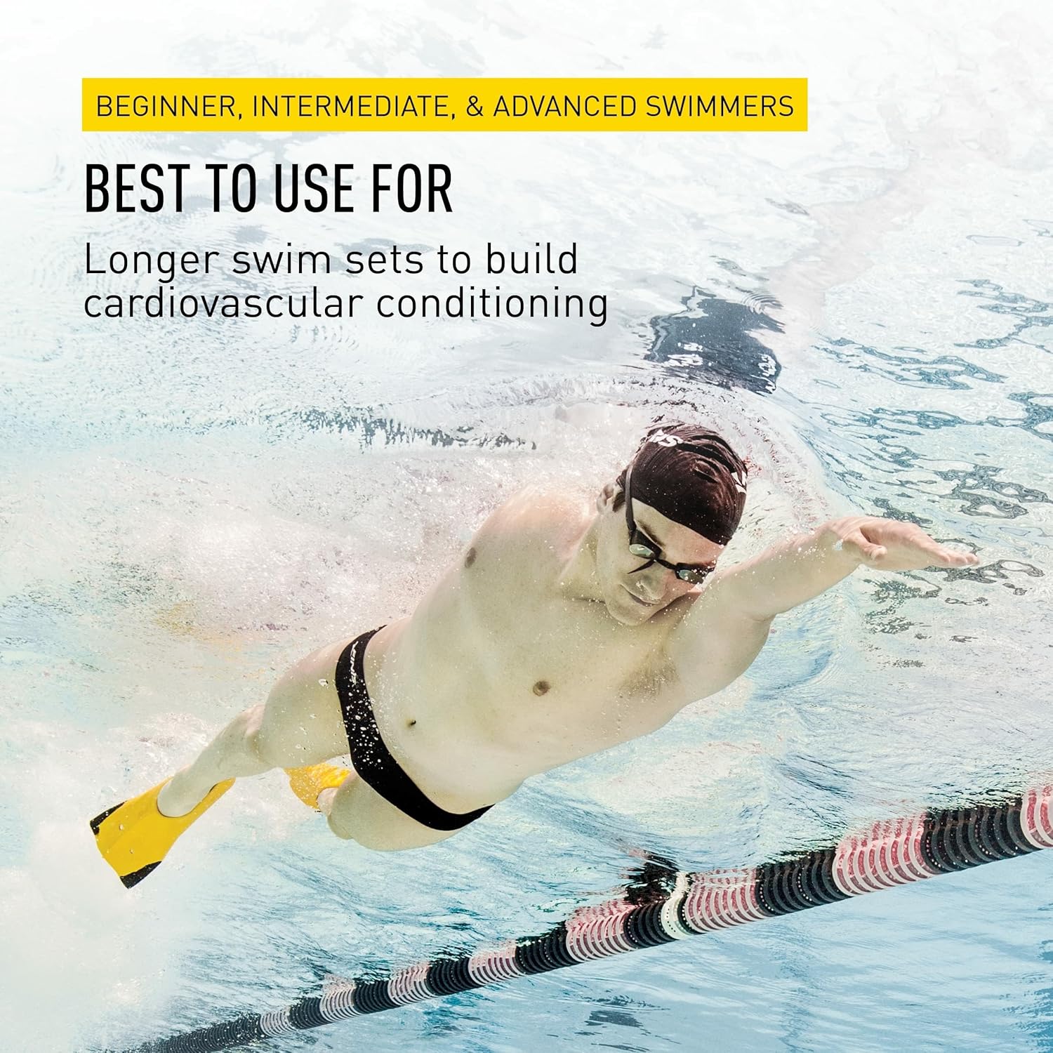 Finis Z2 Gold Zoomers Swim Fins - Short Blade Training Fins for Strength & Speed - Natural Rubber Fit