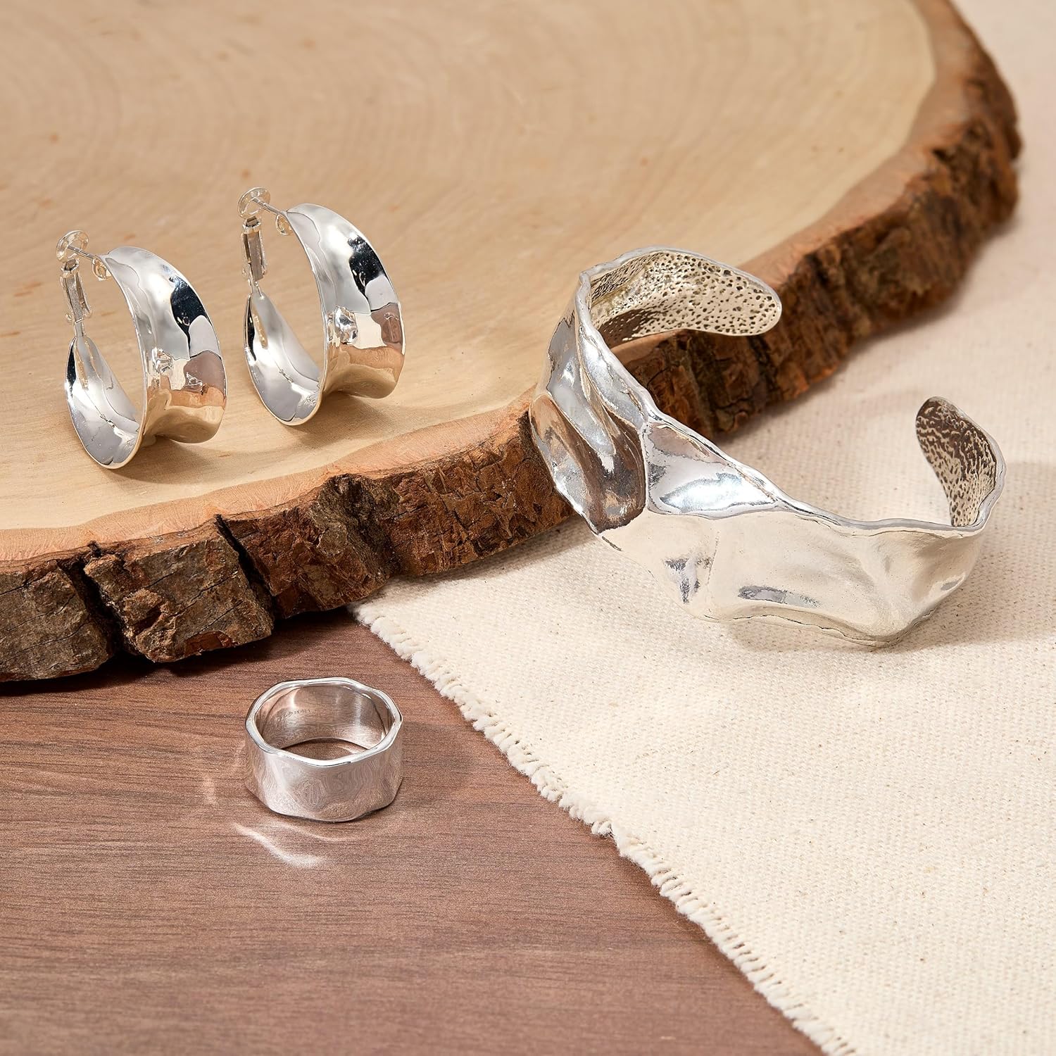 Silpada 'Happiness' Sterling Silver Hoop Earrings