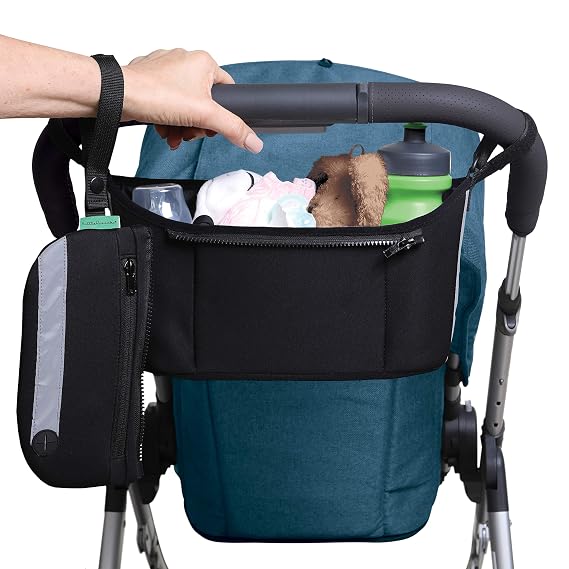 Little Chicks Universal Stroller Organizer Bag, Detachable Wristlet & Reflective Panel - Model CK098